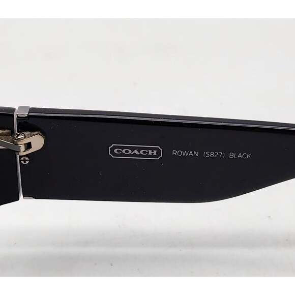 COACH ROWAN S827 DESIGNER SUN GLASSES Black/Silver Radiant Gray Lense Preowned main image 11